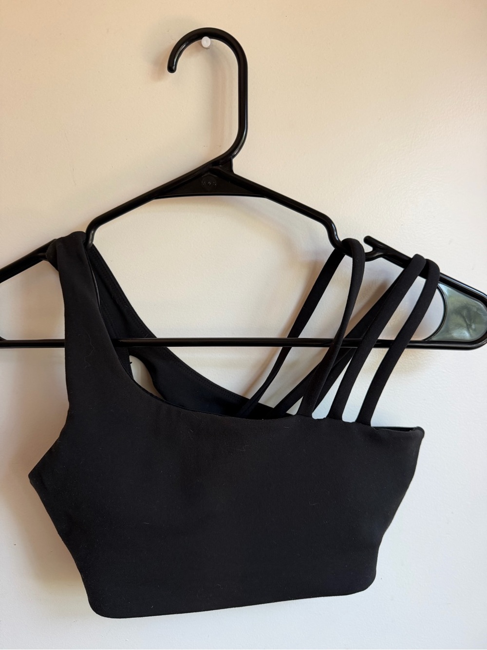 Women's Black Strappy Sports Bra